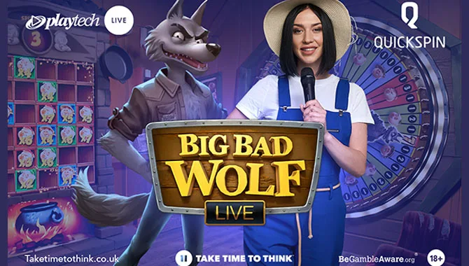 Quickspin และ Playtech เปิดตัวเกมล่าสุด Big Bad Wolf Live